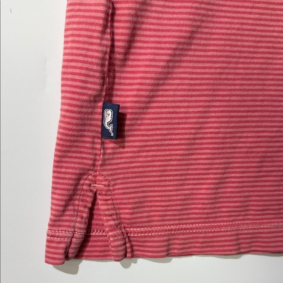 Vineyard Vines Men's Striped Polo in Pink - Picture 10 of 11